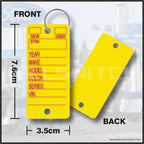Motorcycle Handwritten Keychain Tag - decor