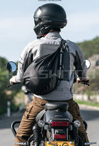 Motorcycle Helmet Backpack Large Capacity Travel Bags Reflective - Backpack-Black / CHINA
