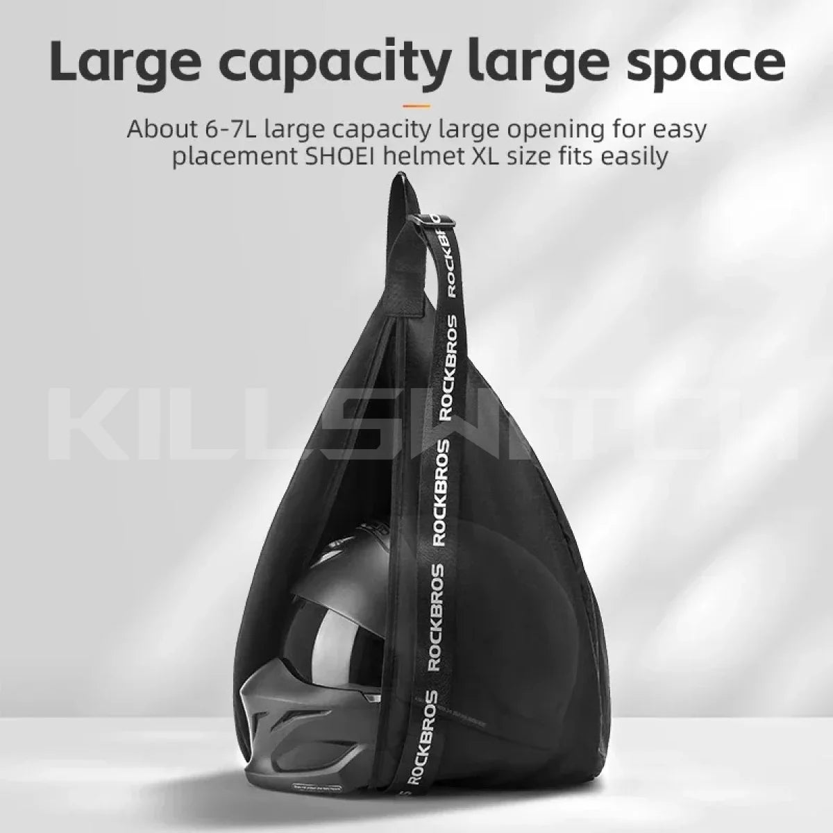 Motorcycle Helmet Backpack Large Capacity Travel Bags Reflective - Backpack-Black / CHINA