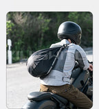 Motorcycle Helmet Backpack Large Capacity Travel Bags Reflective - Backpack-Black / CHINA