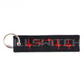 Motorcycle Keychain - Red heart electrogra