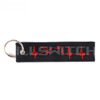 Motorcycle Keychain - Red heart electrogra