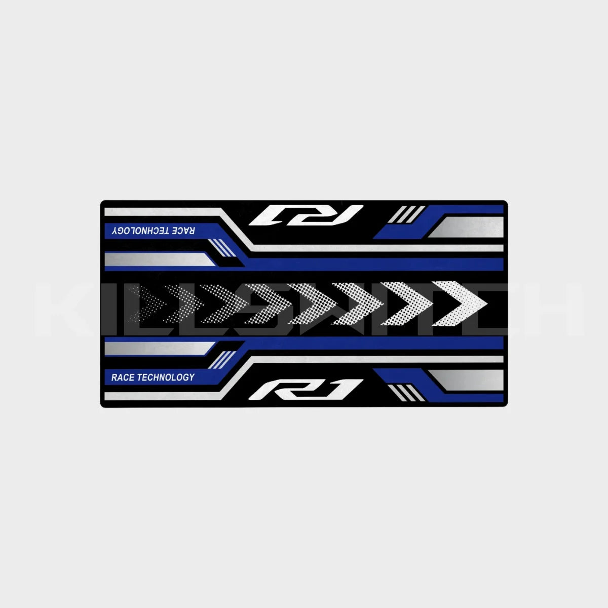 Motorcycle Mat for Yamaha R1 - Blue / 20 x 63 inches