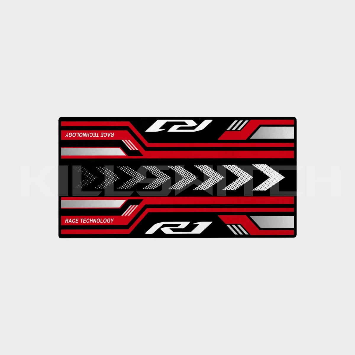 Motorcycle Mat for Yamaha R1 - Red / 20 x 63 inches