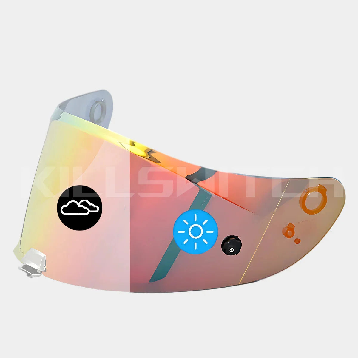 Red Photochromic Visor for HJC HJ-26
