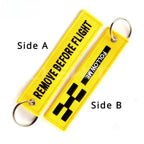 Remove Before Flight - Motorcycle Keychain - FOLLOW ME