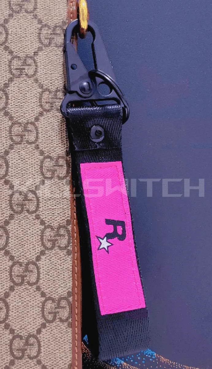 Rockstar Double-sided Embroidered Keychain - E - Motorcycle Keychain