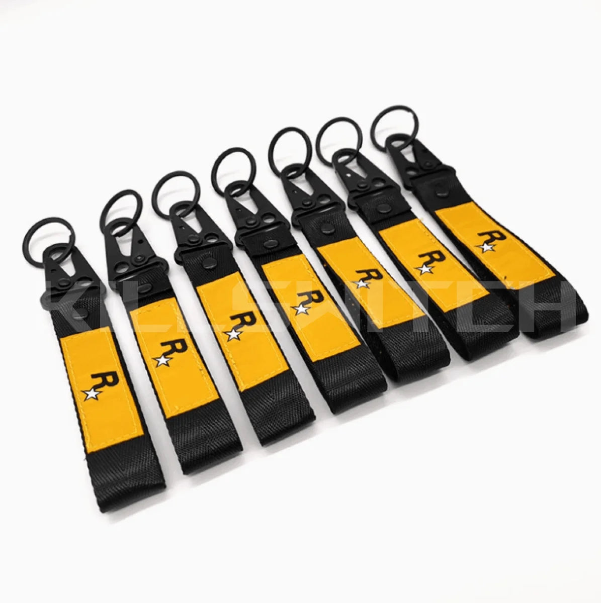 Rockstar Double-sided Embroidered Keychain - Motorcycle Keychain