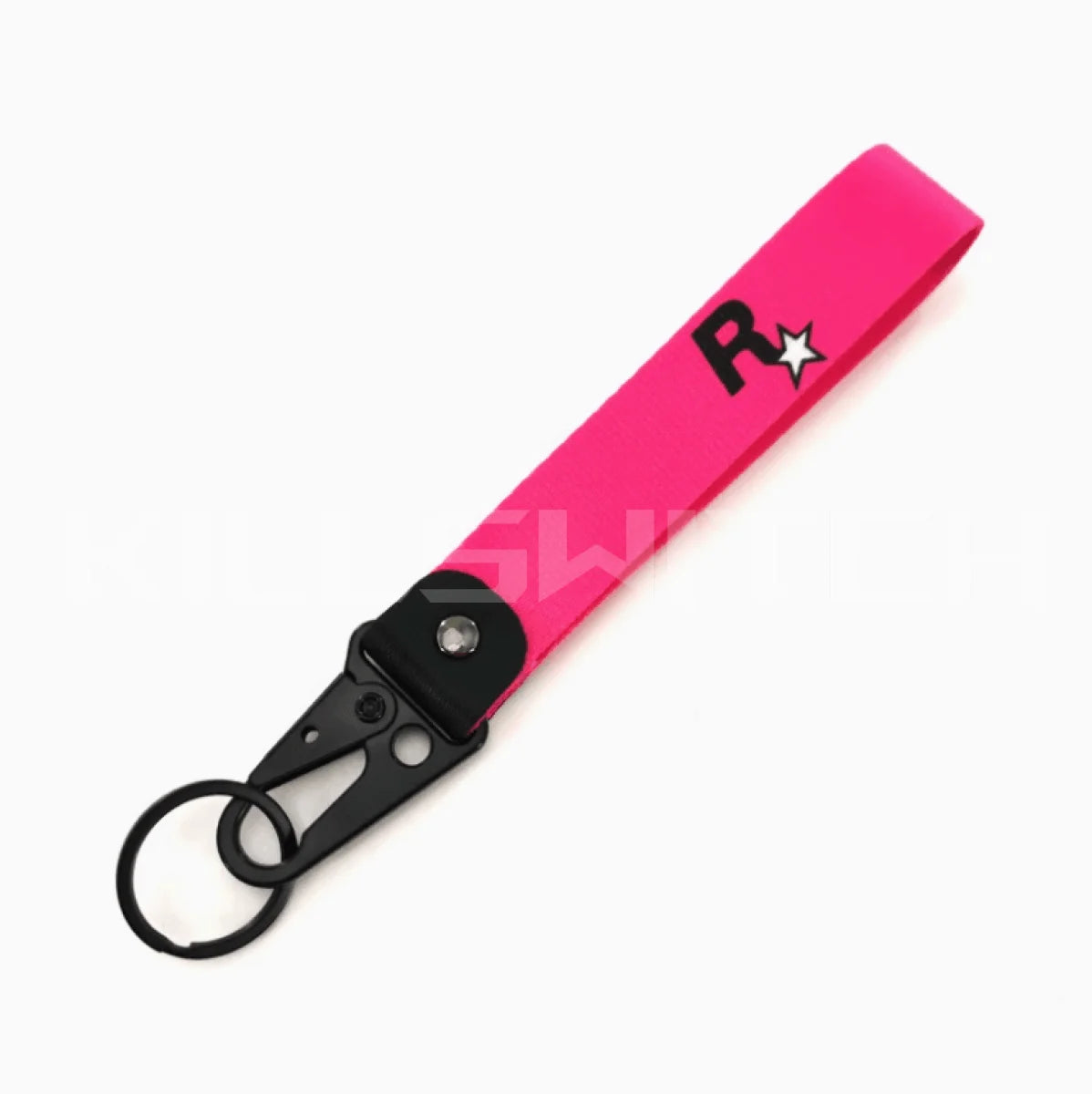 Rockstar Double-sided Embroidered Keychain - Motorcycle Keychain