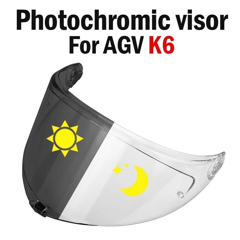Photochromic Visor for AGV K6 / K6 S Pinlock-Ready Face Shield