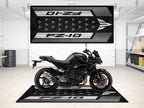 MPM Motorcycle Mat for Yamaha FZ-10 Yellow & Black - MM7256